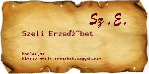 Szeli Erzsébet névjegykártya